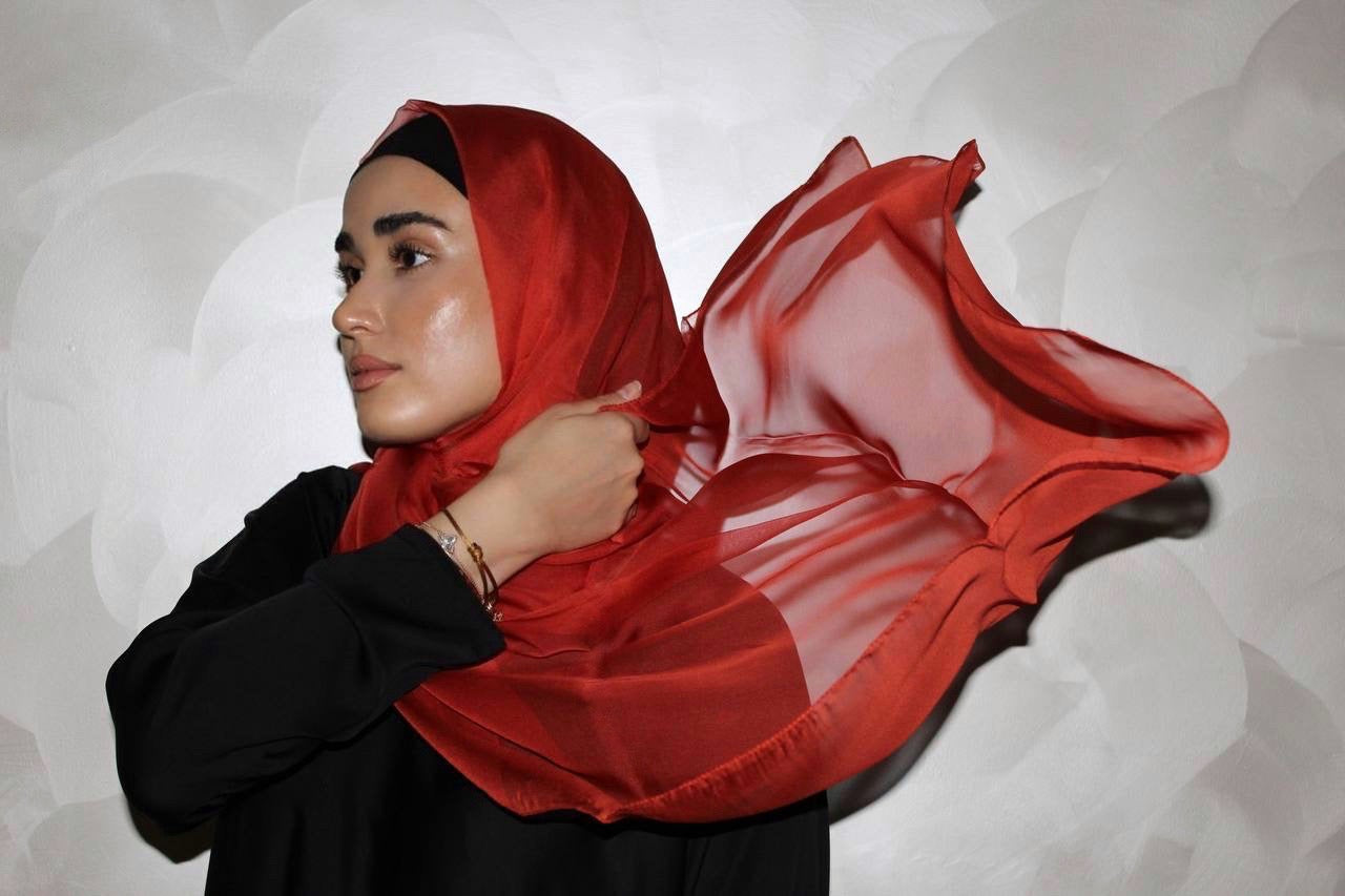 Everyday Silky Chiffon Hijab - Roof Terracotta