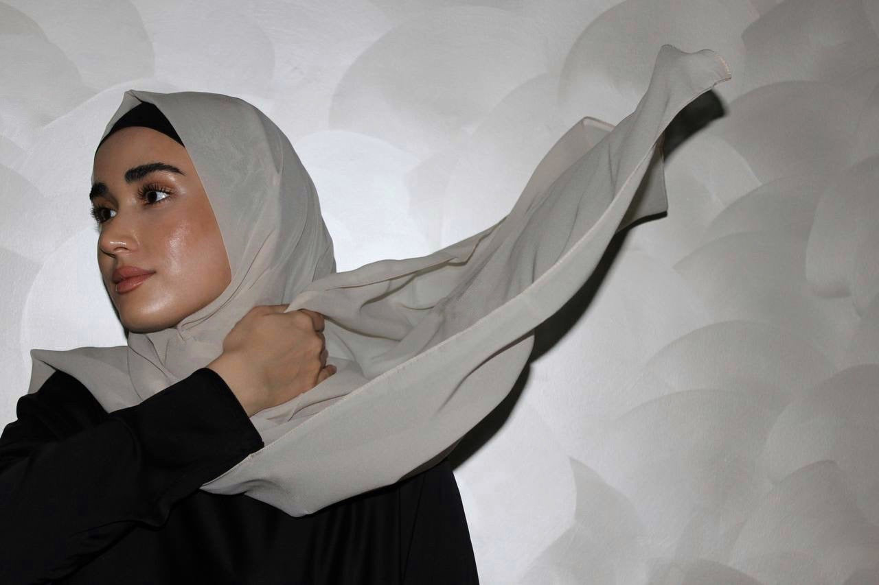 Everyday Chiffon Hijab - Greyish beige