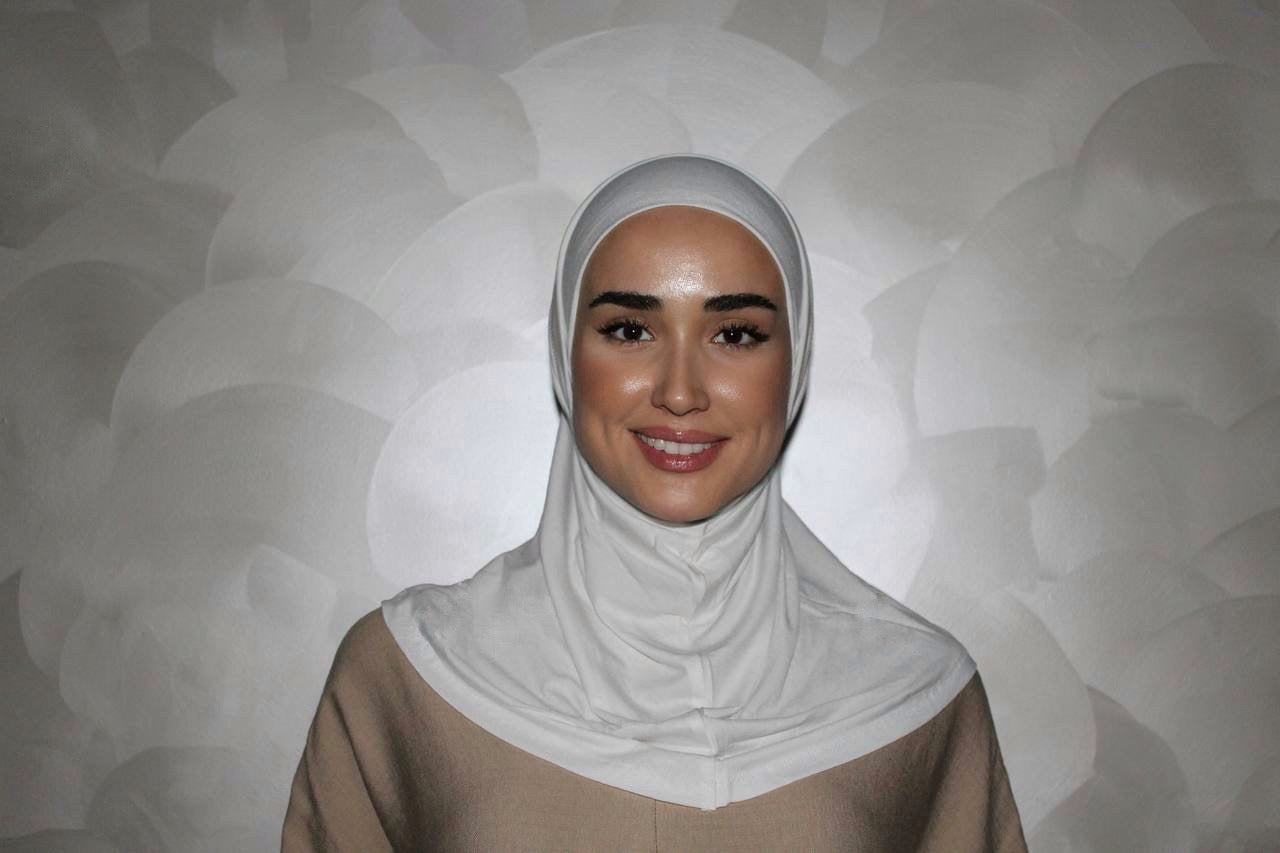 Two-Piece Hijab Set with Under Cap – No Pins Needed for Ultimate Comfort! — White