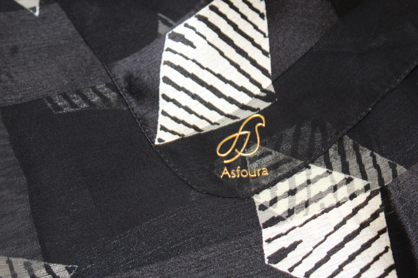 Foulard Ribbed Satin Printed