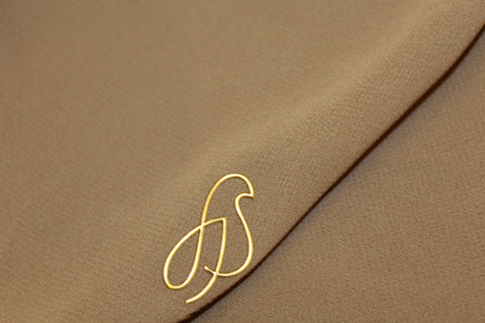 Foulard Double Chiffon - Light Brown