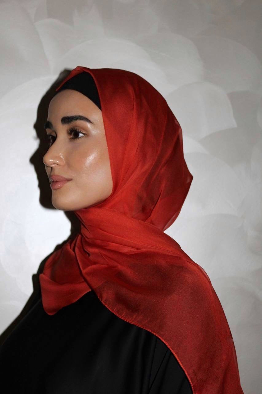 Everyday Silky Chiffon Hijab - Roof Terracotta
